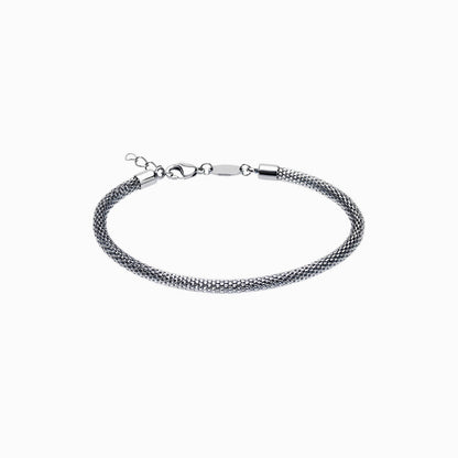 Silver Grand Mesh Bracelet for men.