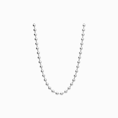 Silver Globe Link Necklace 48-52 cm