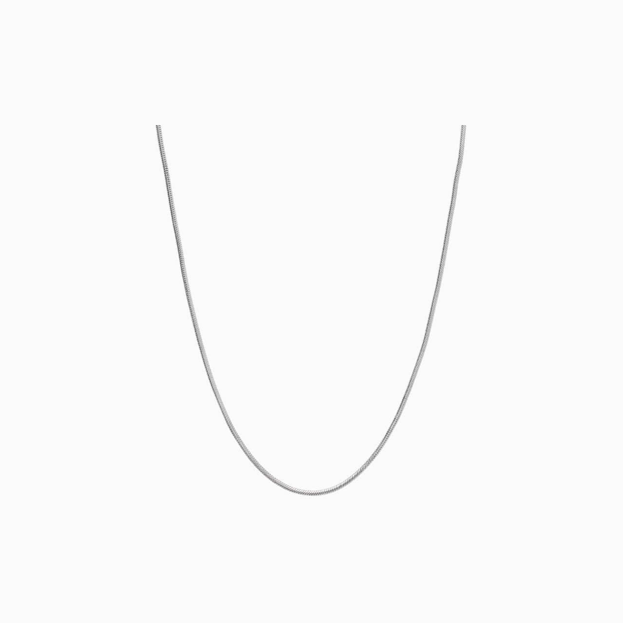 Silver Snake Link Necklace 40-46cm