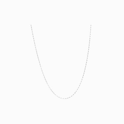 Flat Chain Necklace in silver