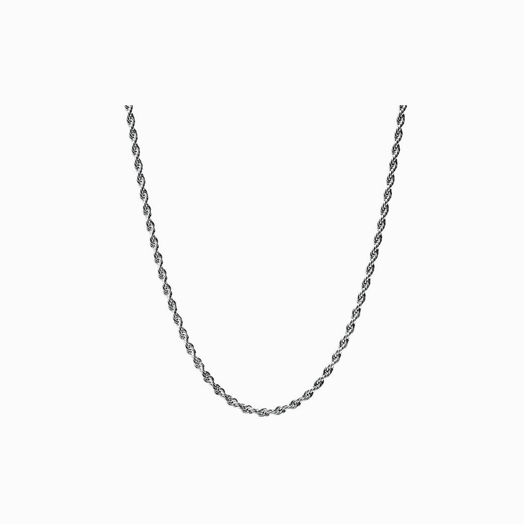 Grand Twist Necklace in Silver