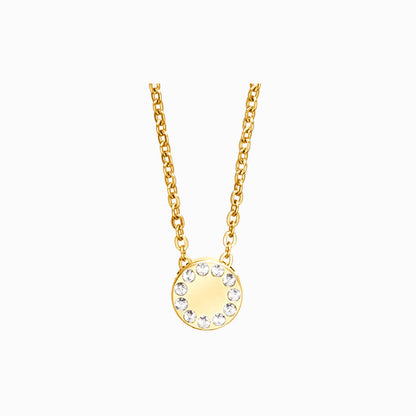 Brilliance Puck Crystal Necklace