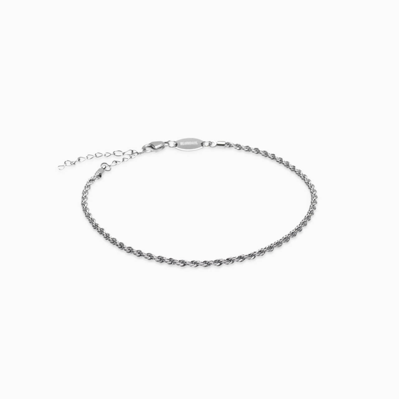 Twist anklet in silver