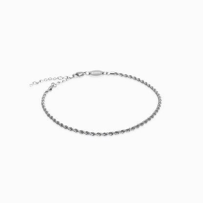 Twist anklet in silver