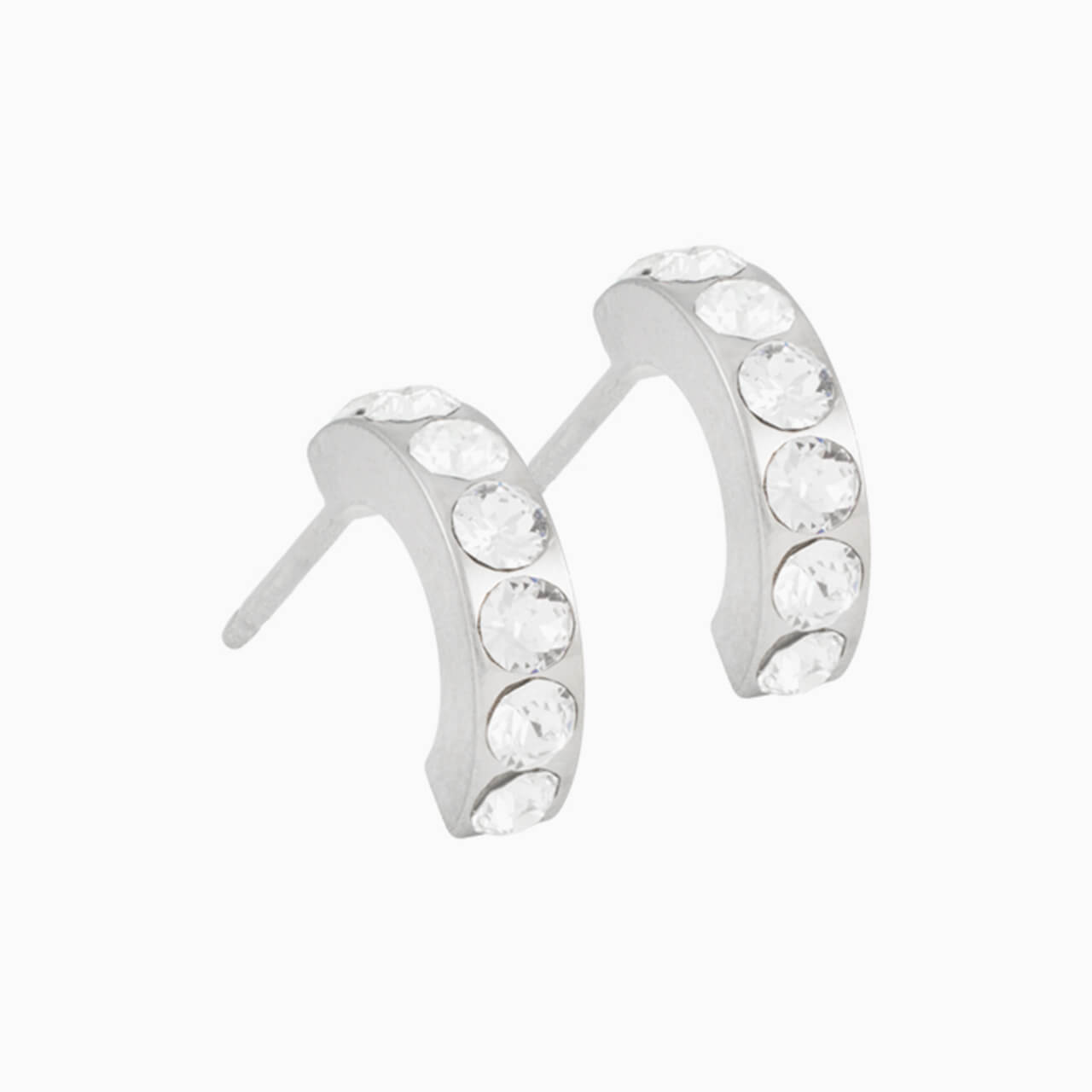 Pendant Brilliance Curved Crystal Earrings