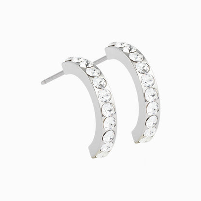 Pendant Brilliance Curved Crystal Earrings