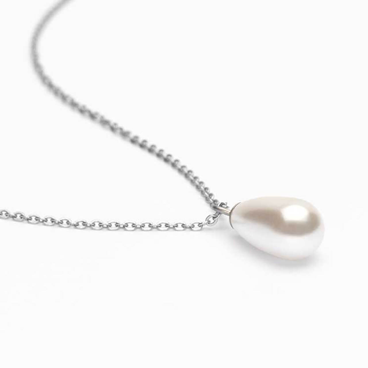 15mm White Pearl Drop Pendant