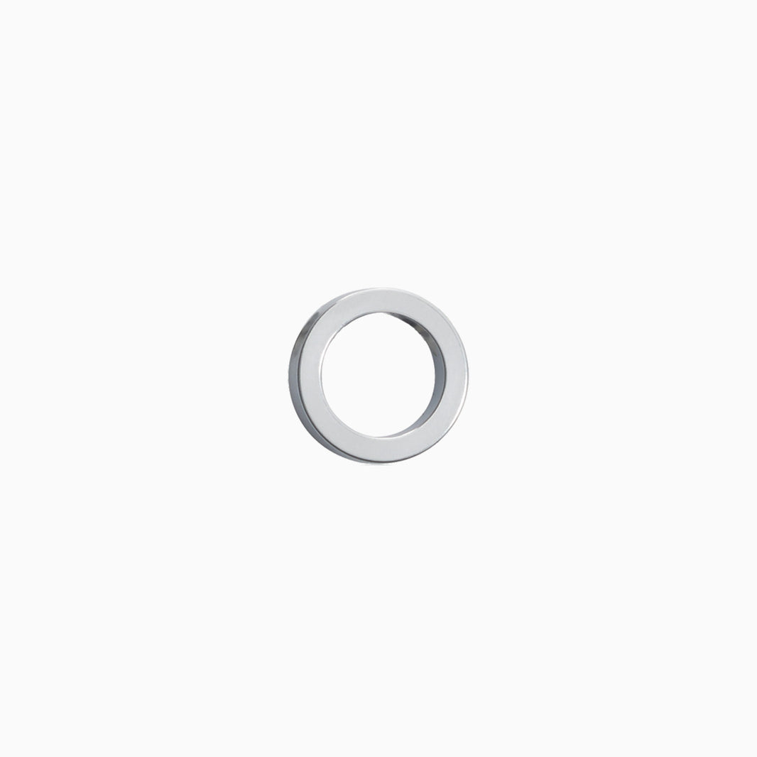 Silver Puck Hollow Necklace Pendant