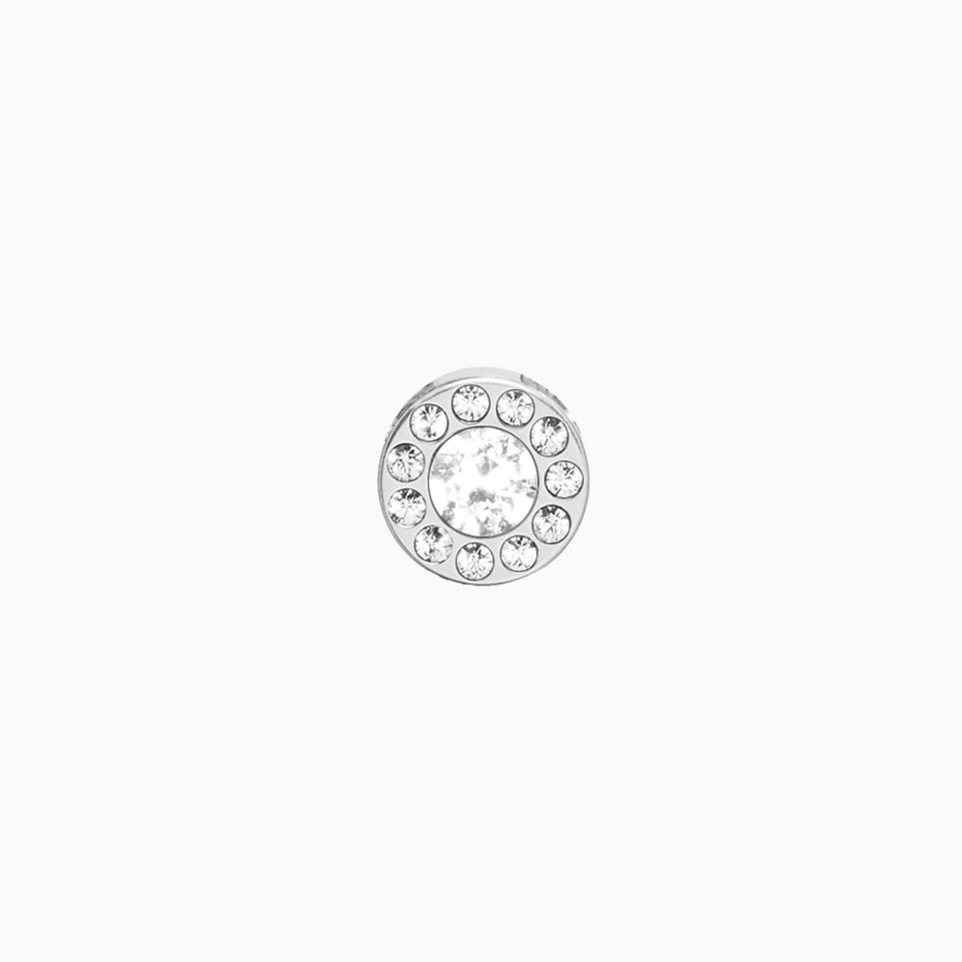 Halo Crystal Pendant in Silver