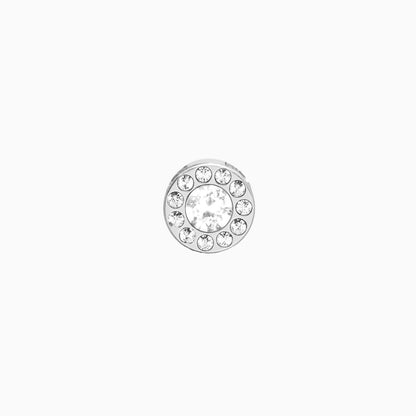 Halo Crystal Pendant in Silver