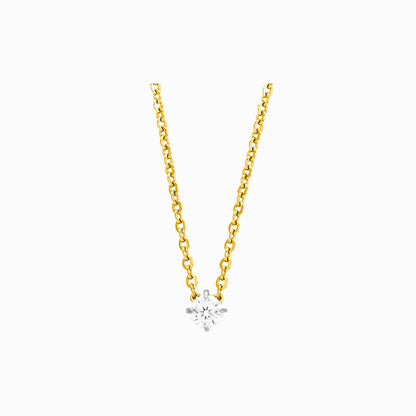 Prong Set 5mm CZ Necklace