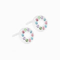 Medical Plastic 8mm Brilliance Puck Hollow Earrings