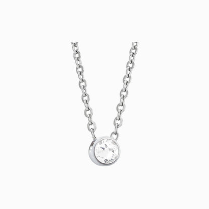 Bezel Crystal Necklace