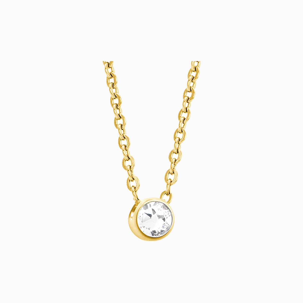 Bezel Crystal Necklace
