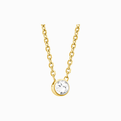 Bezel Crystal Necklace