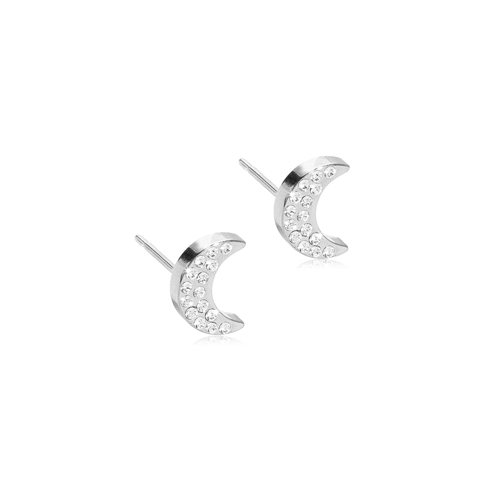 Brilliance Moon Crystal Earrings