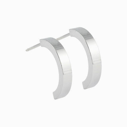 Pendant Plain Curved Earrings
