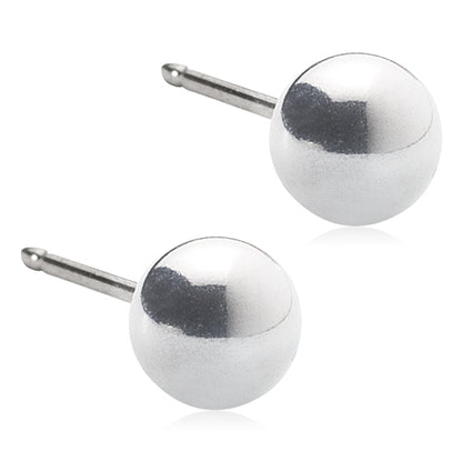 Silver Titanium Ball Earrings