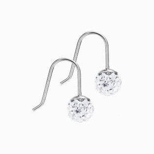 Crystal Ball Pendant Earrings