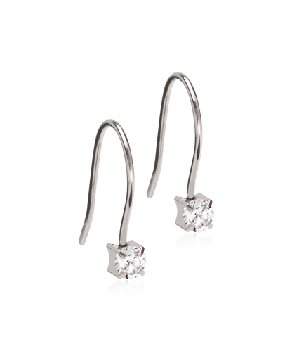 Pendant Prong Set  CZ Earrings