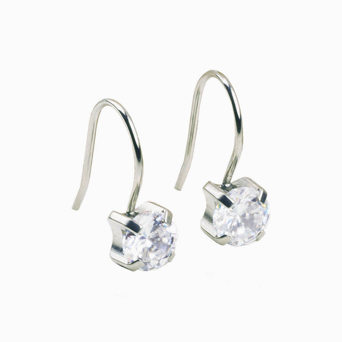 Pendant Prong Set  7mm CZ Earrings