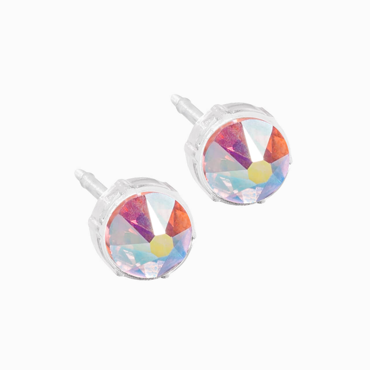 Medical Plastic 6mm Earrings