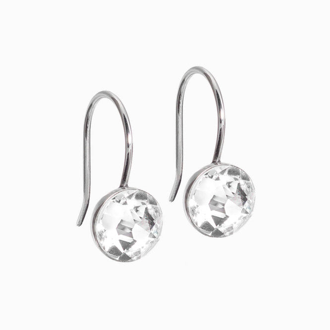 Pendant Bezel 8mm Crystal Earrings