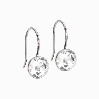 Pendant Bezel 8mm Crystal Earrings