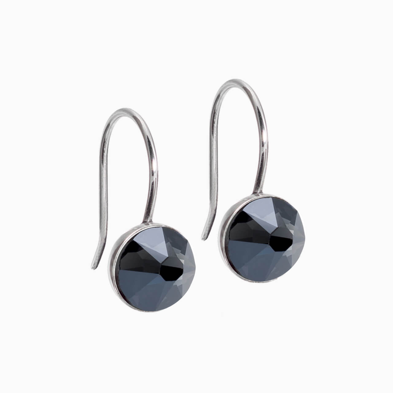 Pendant Bezel 8mm Crystal Earrings