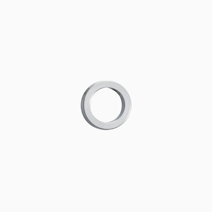 10mm Puck Hollow Necklace Pendant