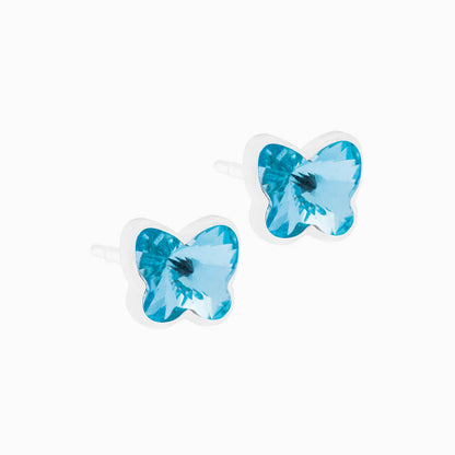 Medical Plastic 5mm Butterfly Earrings