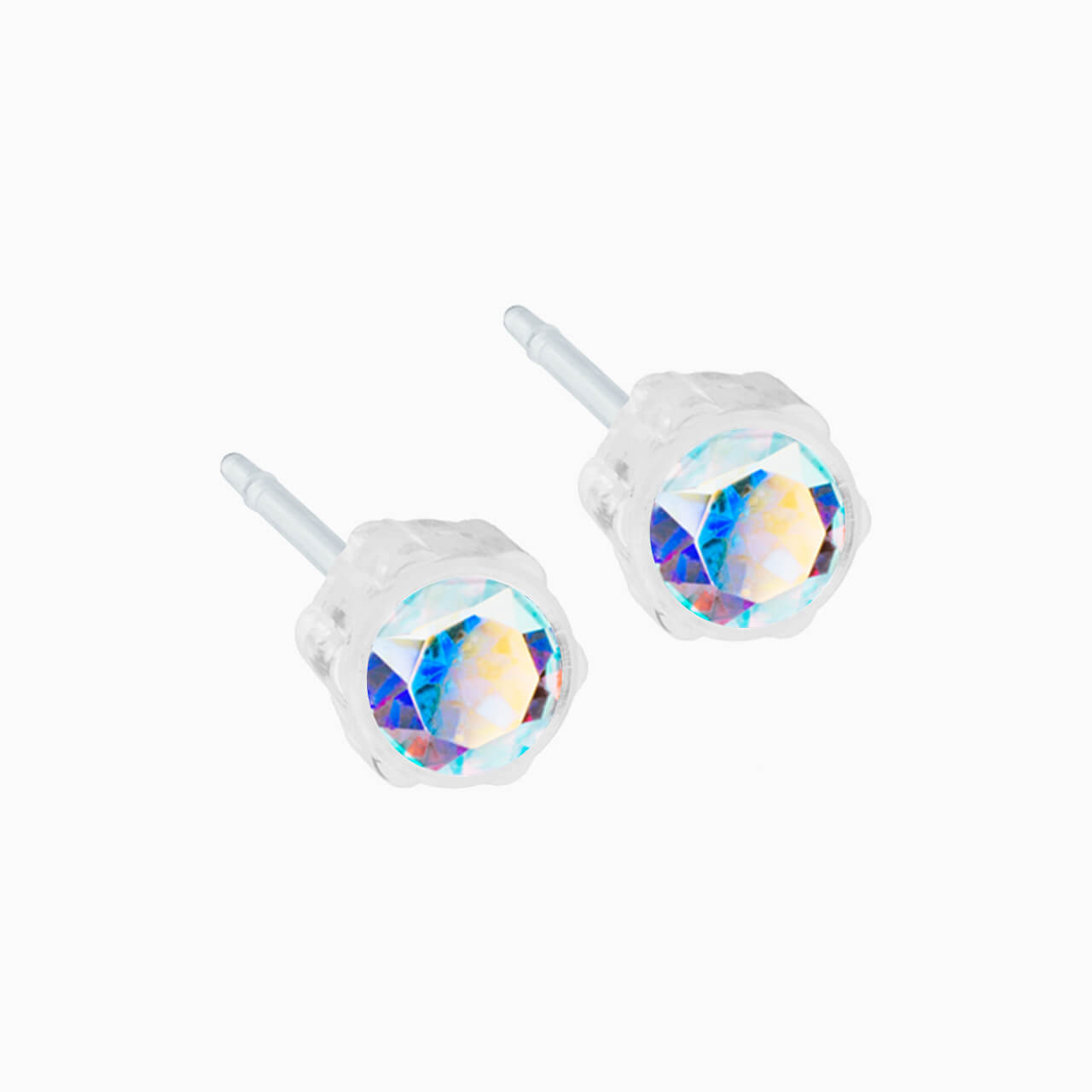 Medical Plastic 4mm Earrings