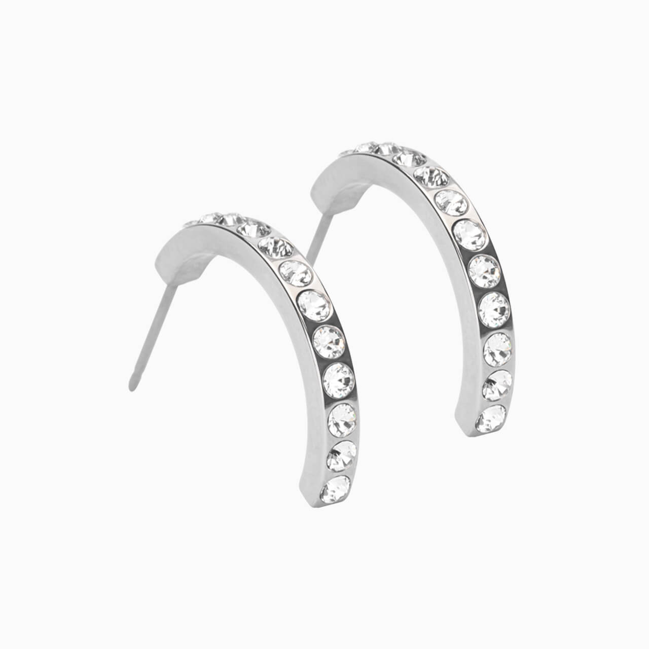 Pendant Brilliance Curved Crystal Earrings