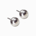 Silver Titanium Ball Earrings