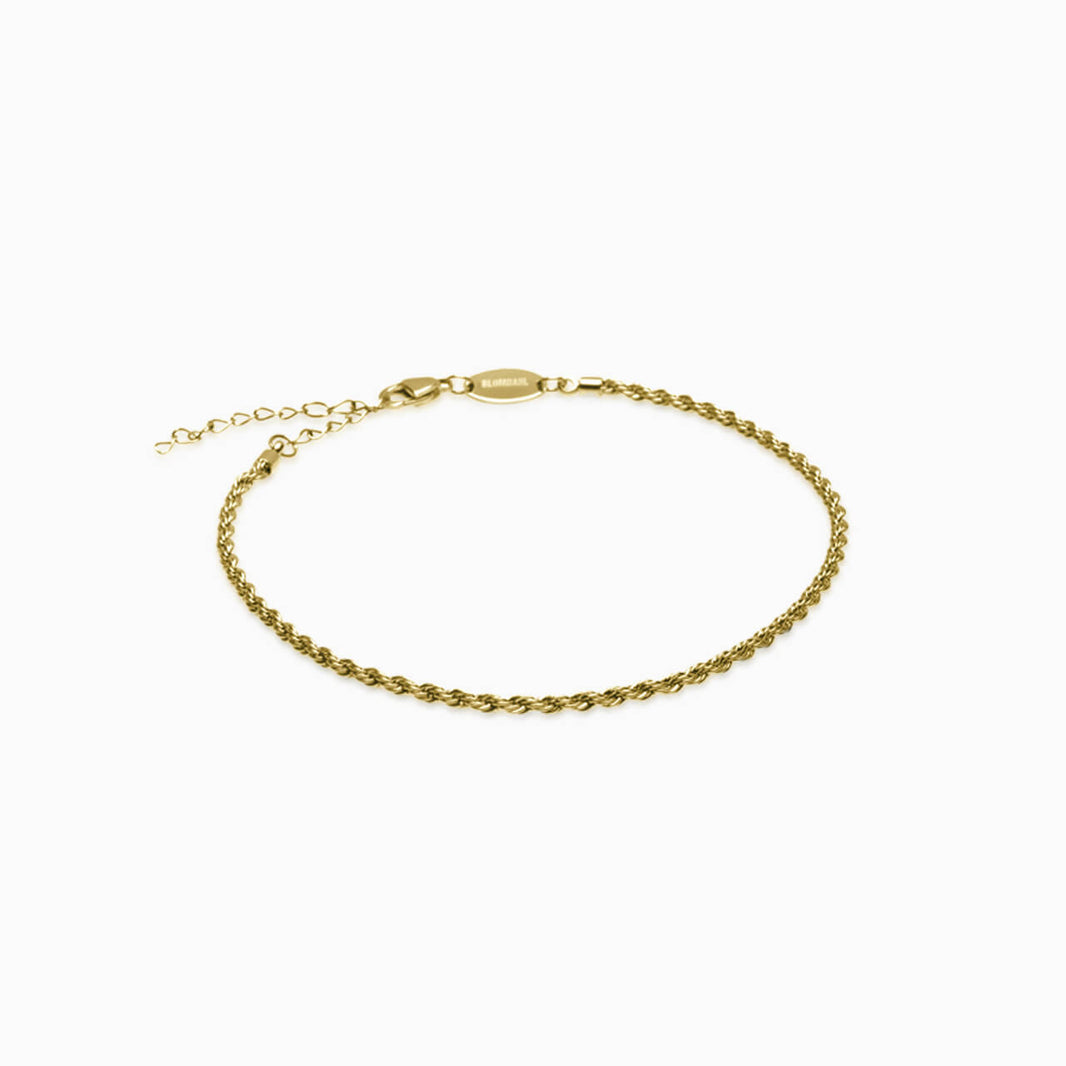 Twist anklet in gold
