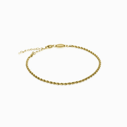 Twist anklet in gold