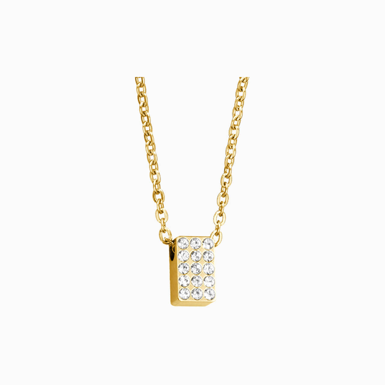 Brilliance Oblong Crystal Necklace