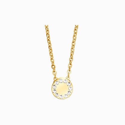 Brilliance Puck Crystal Necklace