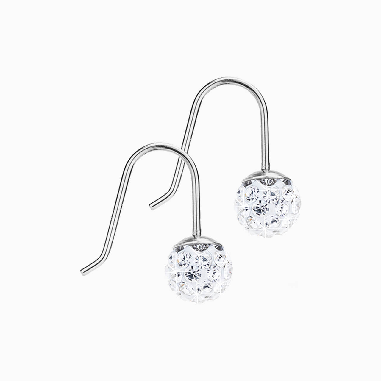 Crystal Ball Pendant Earrings