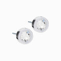 Silver Titanium Grand Bezel Earrings