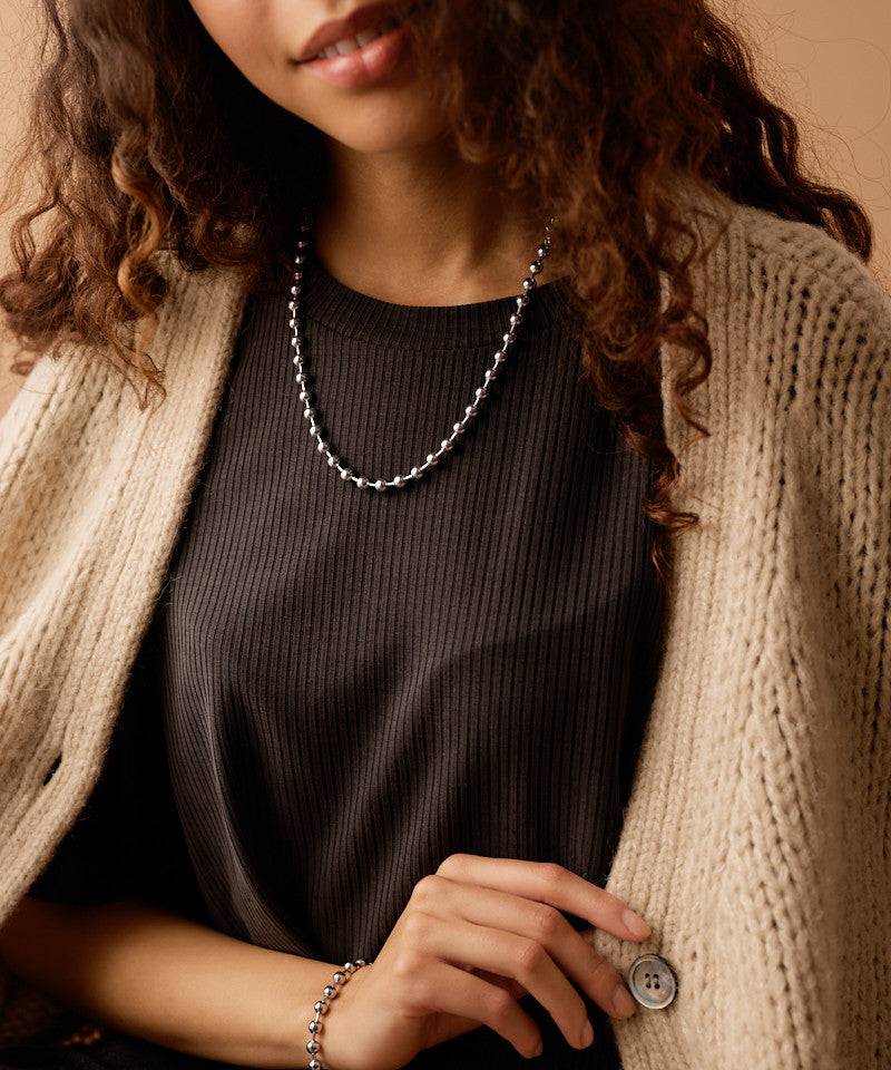 Globe Link Necklace 48-52 cm