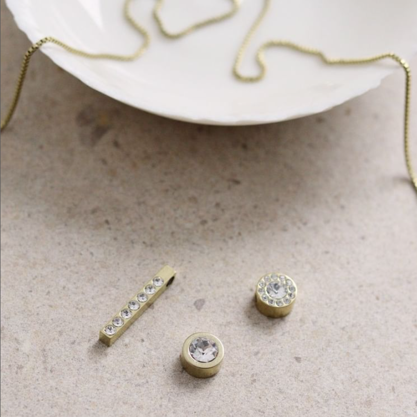 20mm Brilliance Straight Crystal Necklace Pendant