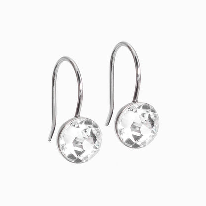 Pendant Bezel Earrings in Crystal