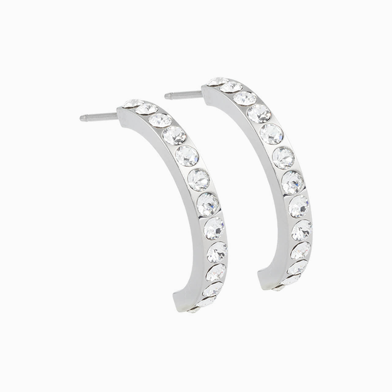 Pendant Brilliance Curved Crystal Earrings