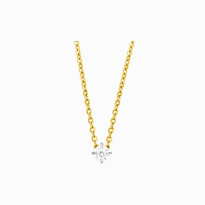 Prong Set 5mm CZ Necklace