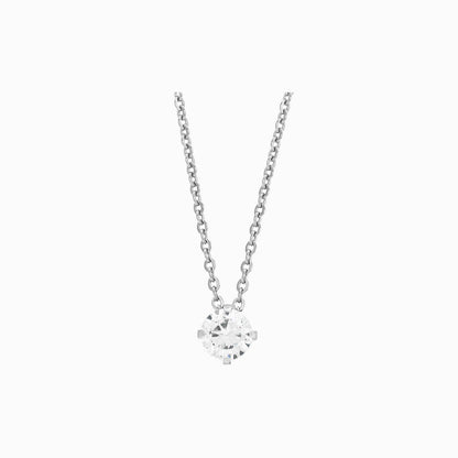 Prong Set 7mm CZ Necklace