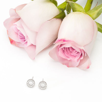 Brilliance Puck Hollow Crystal 10mm  Earrings