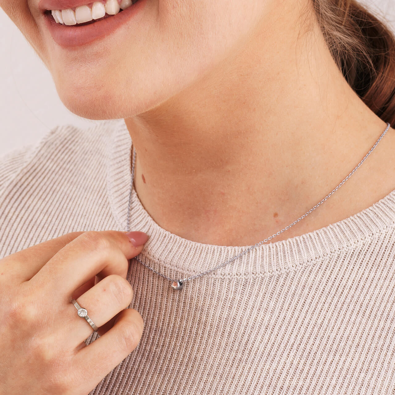 Bezel Crystal Necklace