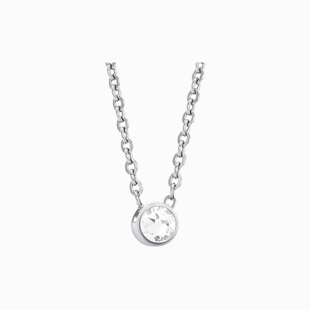 Bezel Crystal Necklace