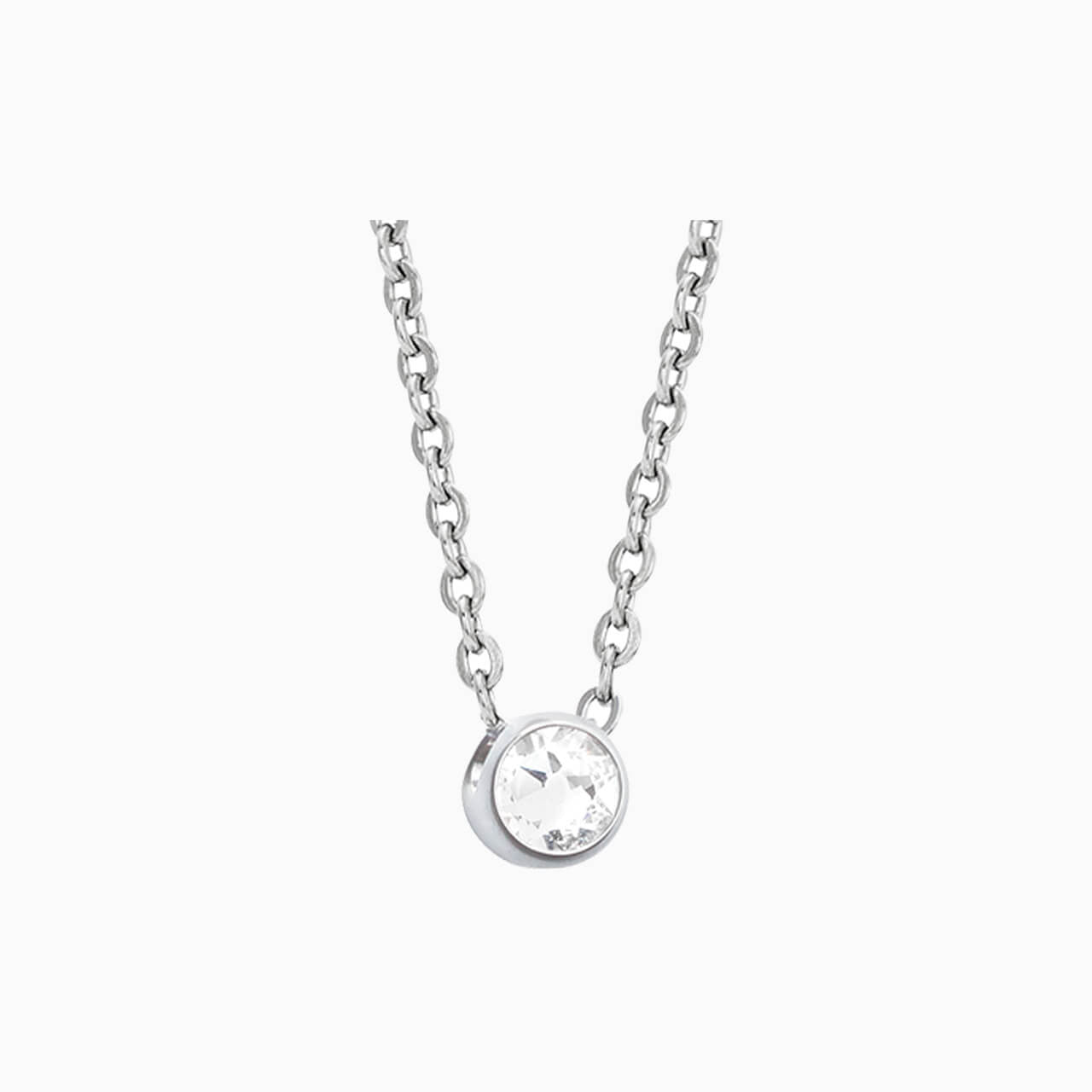 Bezel Crystal Necklace